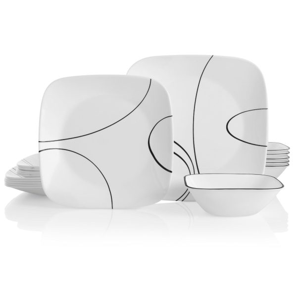 Simple Lines 18-piece Dinnerware Set. Service for 6