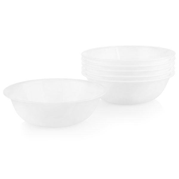 Winter Frost White 18-ounce Cereal Bowls. 6-pack