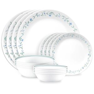 Corelle  Country Cottage 16-piece Mugless Dinnerware Set. Service for 4
