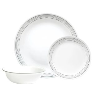 Corelle  Mystic Gray 12-piece Dinnerware Set. Service for 4