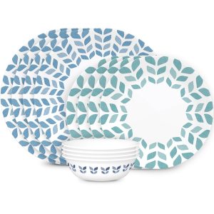 Corelle  Global Collection Northern Pines 12-piece Dinnerware Set. Service for 4