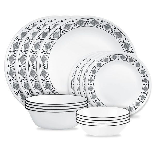 Corelle® Cusco 16-piece Mugless Dinnerware Set. Service for 4