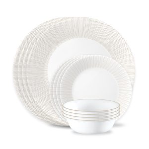 Corelle  Hushed Lines 12-piece Dinnerware Set. Service for 4